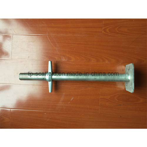 Tornillo de andamio ajustable galvanizado de acero duradero/Base de gato de nivelación