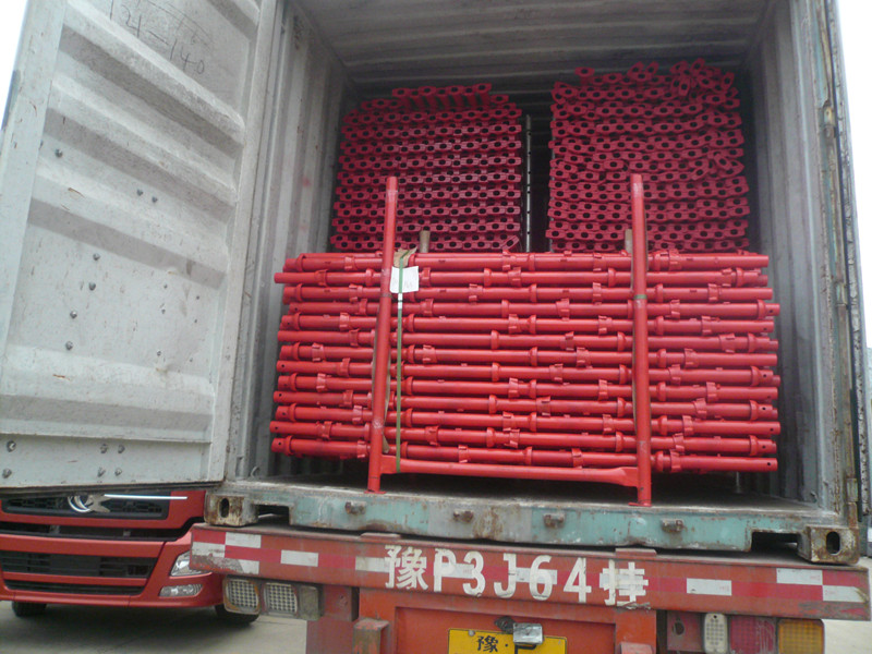 Andamio Cuplock pintado de rojo de la fábrica de China